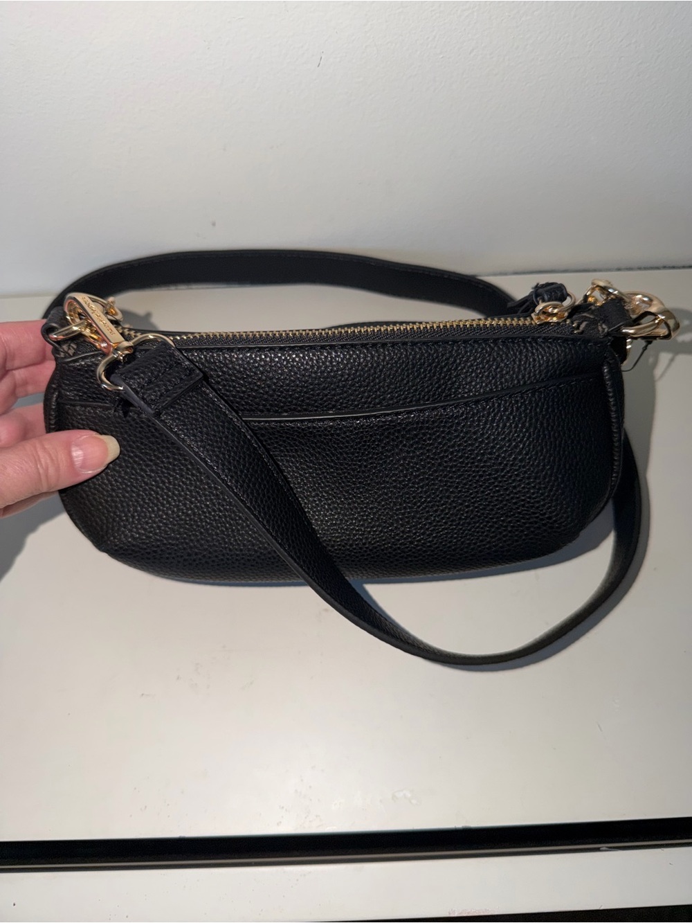 Nanette Lepore Black Charm Crossbody Bag NWT | Gold Chain | Wear 2 Ways - Picture 6 of 8